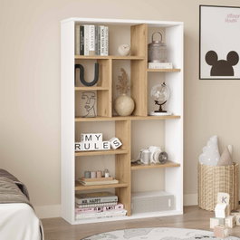 Hanah Home Kor1-Sw Estantería Natural y Blanco